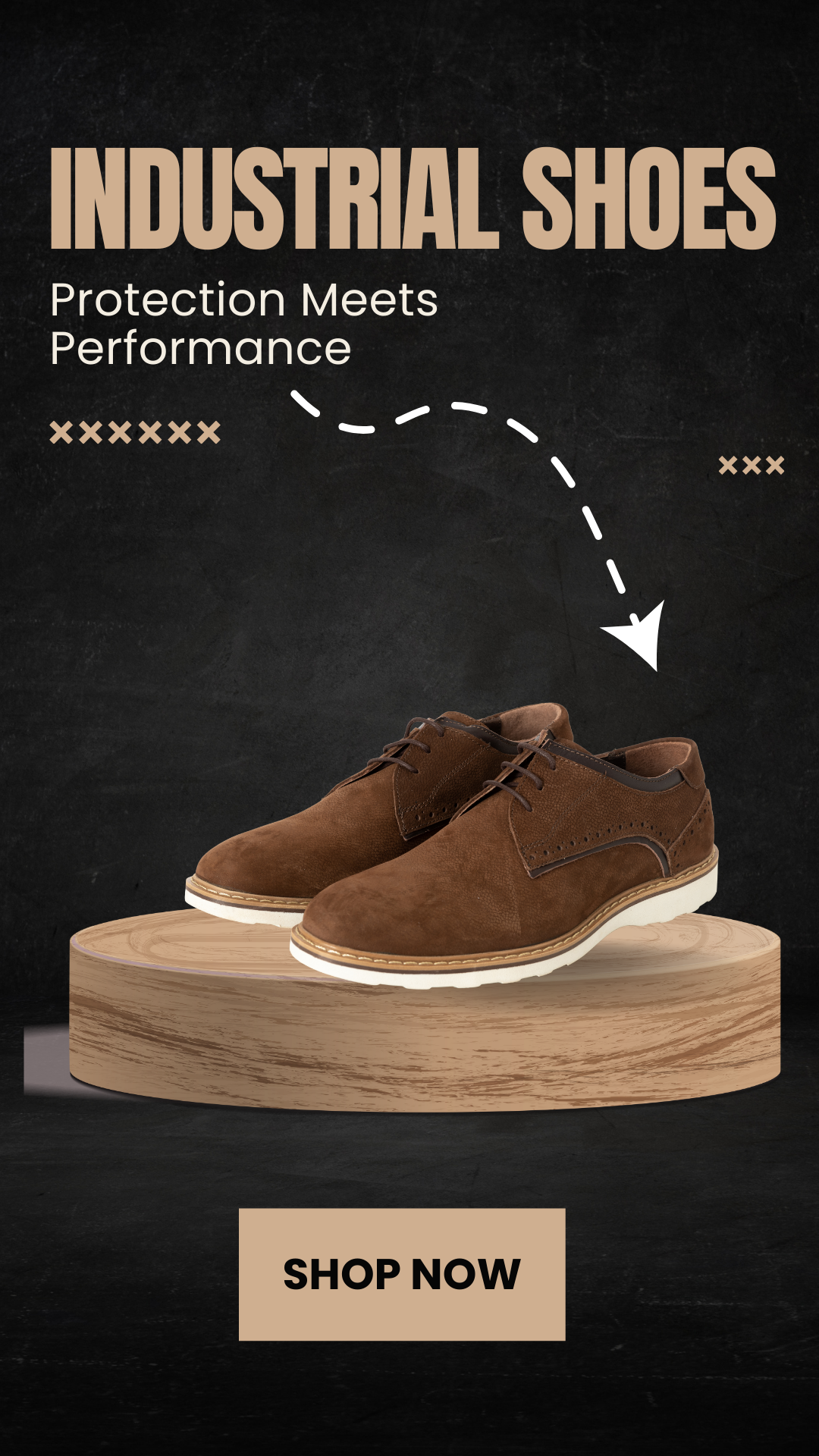 Black & Brown Simple New shoes alert Banner (6912 x 3456 px) (Responsive Presentation)