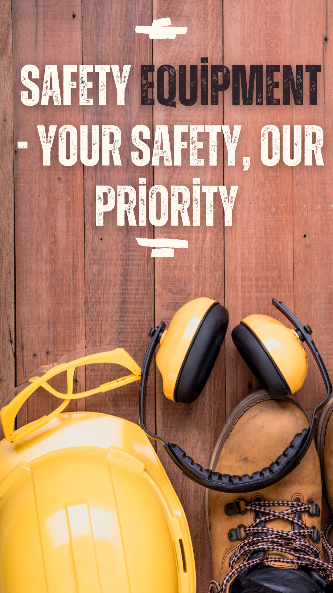 Brown Yellow Colorful Safety Equipment Photo Work Safety Youtube Thumbnail (6912 x 3456 px) (